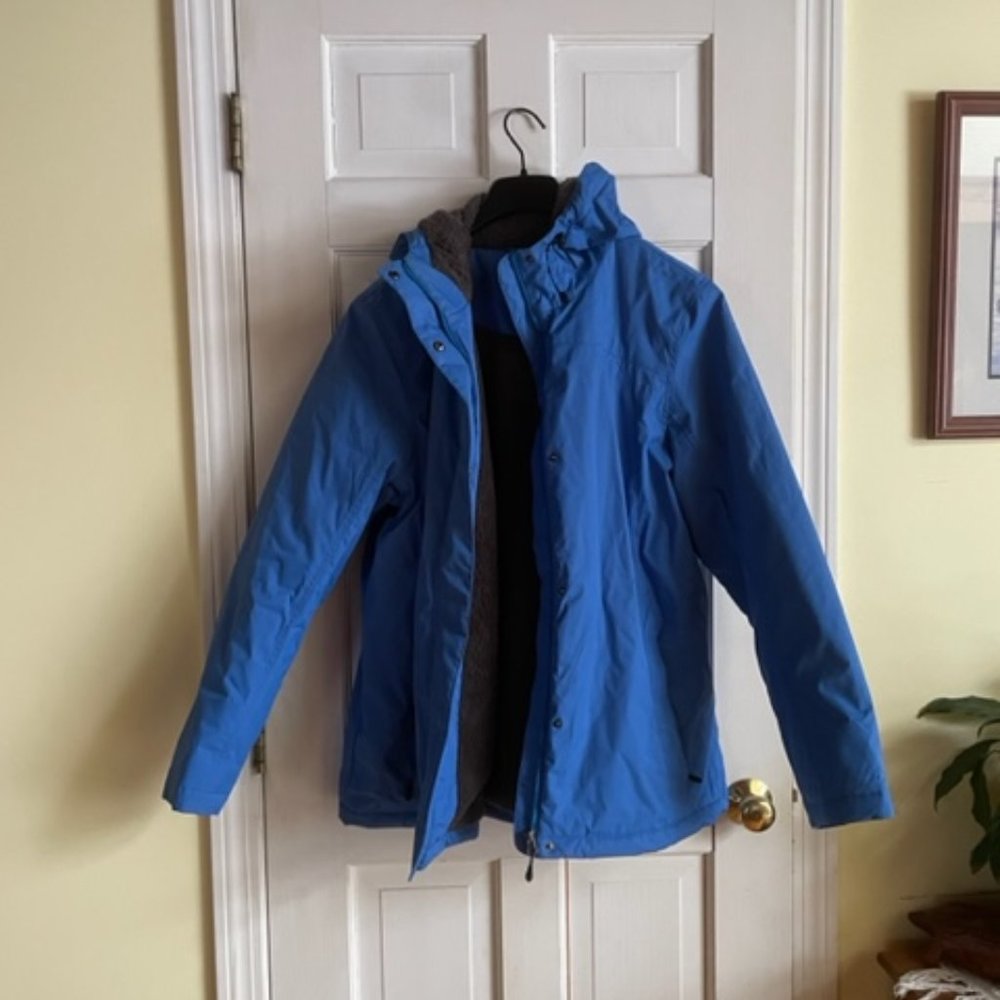 LL Bean Full Zip Mid Length Winter Warmer Hooded Jacket